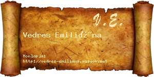 Vedres Emiliána névjegykártya